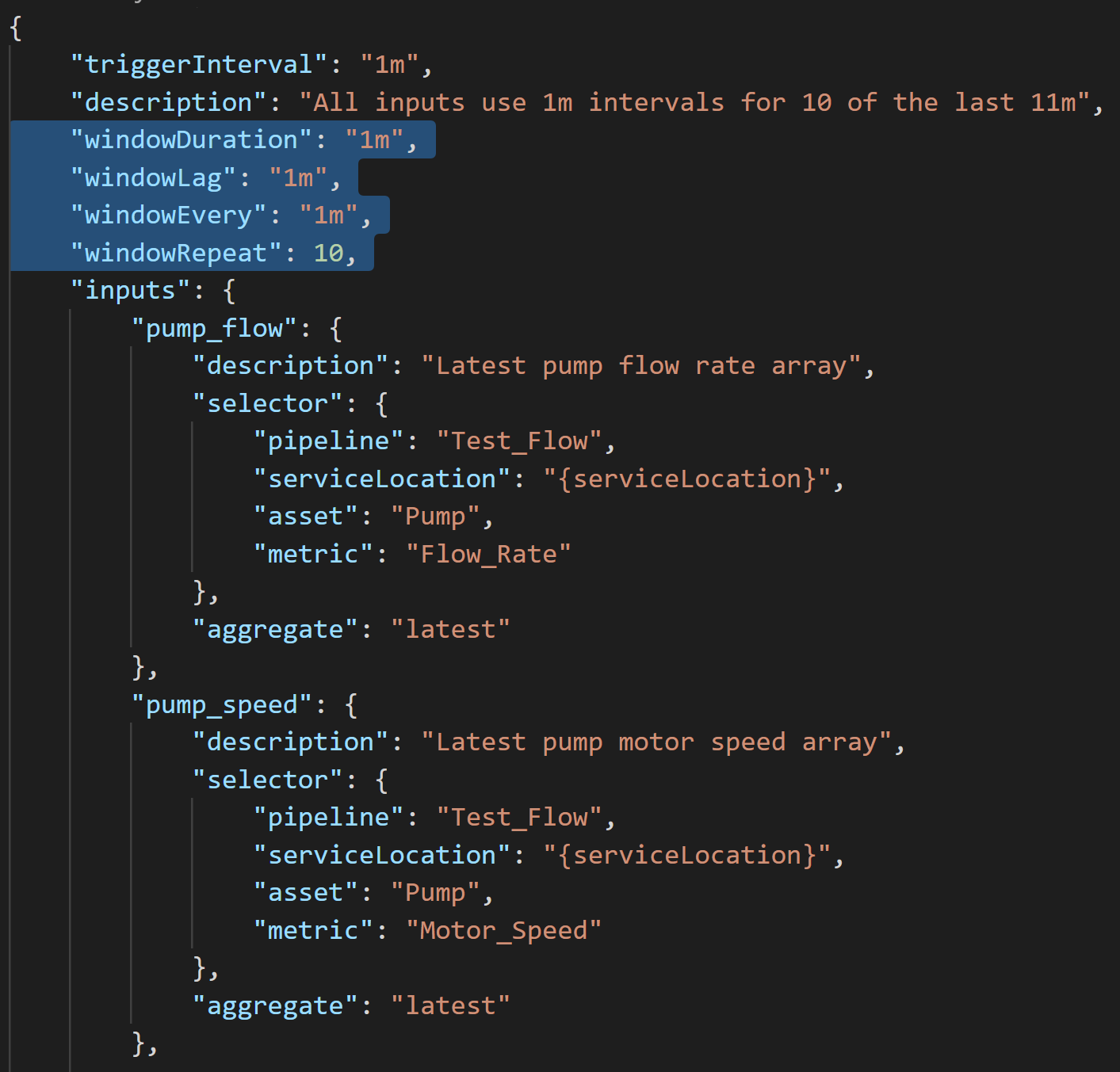 Rule engine time intervals and input example