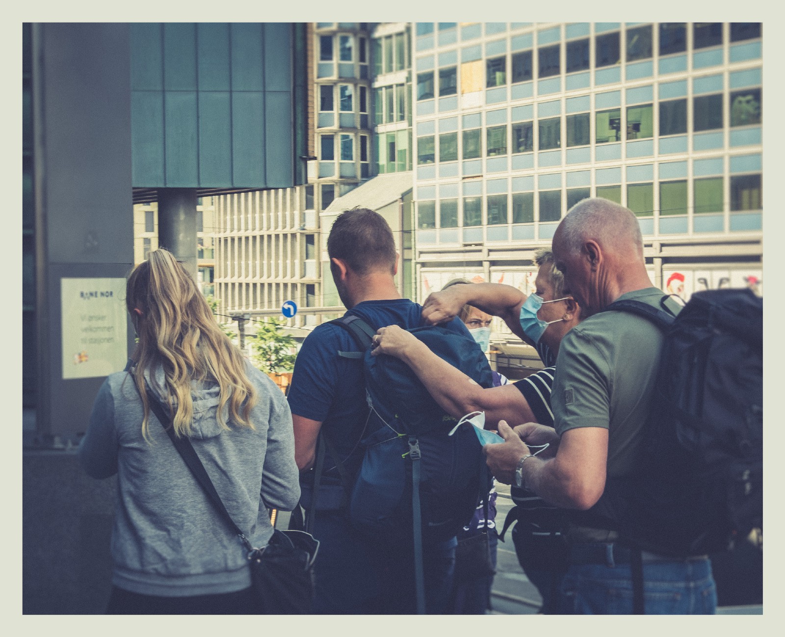 Group of people from behind in Oslo