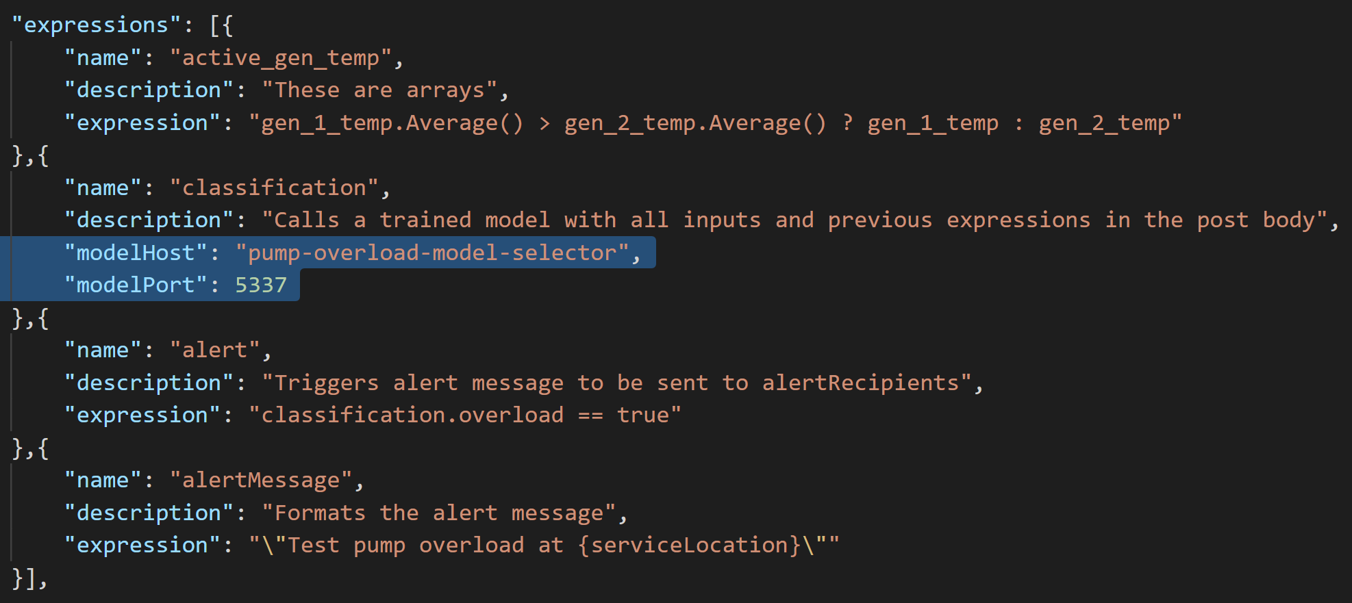 Rule engine expressions example